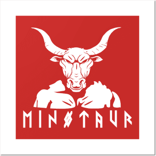 Minotaur - White Posters and Art